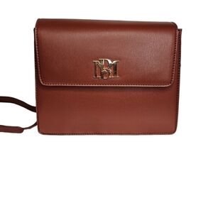 Badgley Mischka Crossbody Coffee Gold Chain NWT